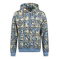 Burberry Check Logo Print Cotton Sweatshirt Yellow & Blue