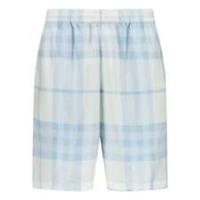 Burberry 'Bradeston' Silk Check Shorts Blue & White