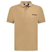 Burberry 'Hartford' Embroidery Logo Check Polo Camel Beige