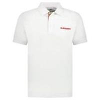 Burberry 'Hartford' Embroidery Logo Check Polo White