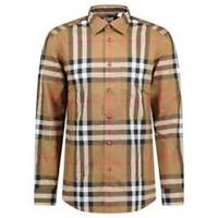 Burberry 'Claverdon' Check Shirt in Taupe Brown