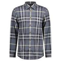 Burberry 'Claverdon' Check Shirt in Grey & Black