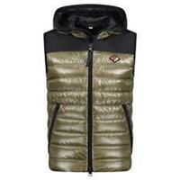 Burberry 'Barstone' Hooded Down Gilet Khaki