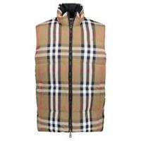 Burberry 'Lowick' Reversible Down Gilet Black & Check