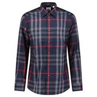 Burberry 'Claverdon' Check Shirt in Navy & Red