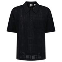 Burberry Tristam Check Knitted Polo Black