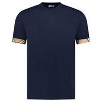 Burberry 'Ellison' Organic Cotton Check Sleeve Navy