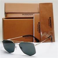 Burberry Sunglasses Silver Navigator Pilot Metal Ozwald BE 3139 1005/87 58mm [a]