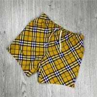 Burberry Check Swim Shorts - Yellow
