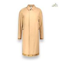 Burberry Logo Tape Car Coat Walnut Brown Size 50 Made in Italy - 50 Regular