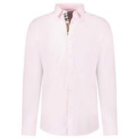 Burberry 'Shefford' Check Placket Long Sleeve Shirt in Pale Pink