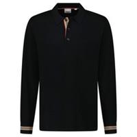 Burberry 'Pace' Signature Stripe Wool Polo Black