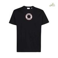 Burberry Archway Logo T-Shirt Black Cotton Size M Made in Italy - M Regular
