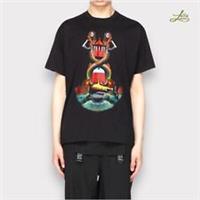 Burberry Mermaid-Print Oversized T-Shirt Black Size S Made in Portugal - S Regular