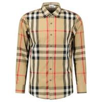 Burberry 'Claverdon' Check Shirt in Taupe brown