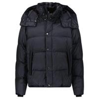 Burberry 'Leeds' Detachable Sleeve Hooded Down Jacket Black
