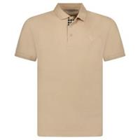 Burberry 'Eddie' TB Check Placket Polo-Shirt Beige