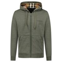 Burberry 'Hove' Check Hoodie Khaki