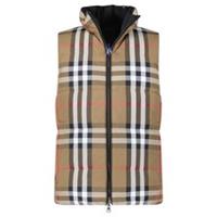 Burberry 'Lowick' Reversible Down Gilet Black & Check