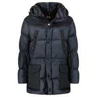Burberry 'Lindford' Puffer Coat in Charcoal Grey