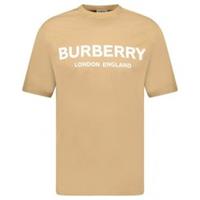Burberry 'Ellison' London Logo Print T-Shirt Archive Beige