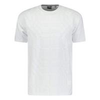 Burberry 'Willesden' Check Knit Cotton Terry T-Shirt White