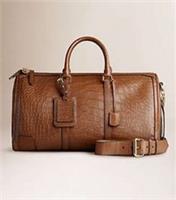 Burberry Large Alchester Alligator Duffle Bag Handmade in Italy