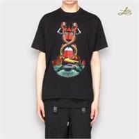 Burberry Mermaid-Print Oversized T-Shirt Black Size S Made in Portugal - S Regular