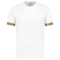 Burberry 'Ellison' Organic Cotton Check Sleeve White