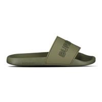 Burberry Logo Tech Furley Sliders Dark Green