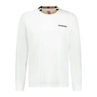 Burberry 'Jayson' Check Long Sleeve T-Shirt White
