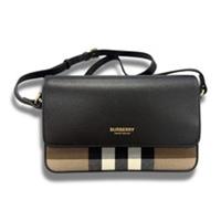 Burberry 'New Hampshire' Leather Shoulder Bag Black