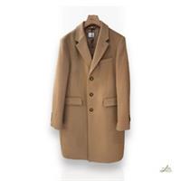 Burberry Heysham Wool Blend Coat Camel Size 50 - 50 Regular