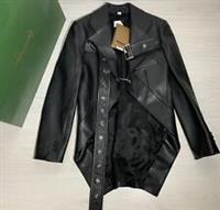 Burberry GENUINE RUNWAY Leather Biker Jacket Sz UK 6 EU 38 NEW - UK 6 Regular