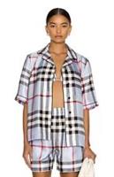 BURBERRY Silk Check Tierney Pajama Shirt Top Blouse Sz UK 8 RRP £790 NEW - UK 8 Regular