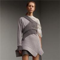 BURBERRY RUNWAY Cable Knit Panel Sweatshirt Dress UK 6 NEW - UK 6 Regular
