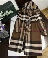 Burberry Genuine Duffle Check Wool Blend Felt Hooded Coat NEW - UK 6 Plus