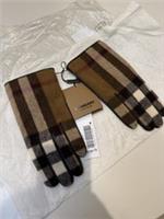Burberry Victoria Check Wool & Leather Ladies Gloves - Size 8.5 - BNWT RRP £360