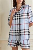 BURBERRY Silk Check Tierney Pajama Shirt Top Blouse Sz UK 10 RRP &pound;790 NEW - UK 10 Regular