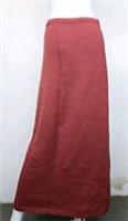 Burberry Wool Red Burgundy Knit Wool Long Skirt IT 44 Uk 12 14 Us 8 Authentic - 12 Regular