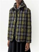 BURBERRY Check Green Dranefeld Jacket Coat Parka Size XXS RRP &pound;1250 NEW - XXS Regular
