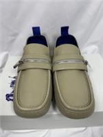 Burberry Motor Low Zip Detail Loafers Driving Shoes Mens UK8/EU42 Laurel Brown