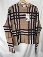 BURBERRY Archive Beige Check Jacquard Knit Sweater Jumper Size M NWT 8070285 - M Regular
