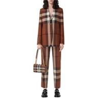 Burberry Women's Trousers UK 4 Brown Wool with Viscose Cropped New with tags