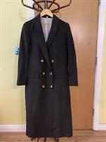 Brand New Tagged Burberry Parwood Linen Silk Blend Black Long Coat Jacket UK6 - 6 Regular