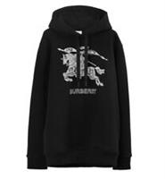 Burberry embroidered-EKD logo-print hoodie - Black - XL Regular