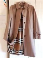 New Burberry Women's Mink Grey Cotton Car Coat Trench Coat Size Medium rrp£1490 - 6 Regular