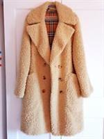 Burberry Oversized Camel Double-Breasted Wool-Blend Shearling Teddy Coat Medium - Medium Regular