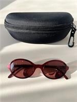 Burberry B 4141 Polished Red Sunglasses Frame Oval Metal Full Rim with Case