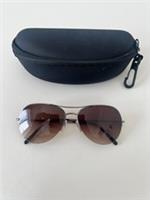 Burberry B 3060 1003/13 Polished Gunmetal Sunglasses Pilot 135mm Half Rim